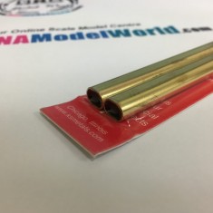 Small Brass Oval Tube (Diameter: 6.21 x 8.85mm, length: 304.8mm, 2pcs)