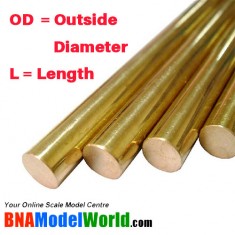 Round Brass Rod - OD: 1mm, L: 300mm (5pcs)