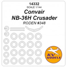 1/144 Convair NB-36H Crusader Masks for Roden #348 (canopies and wheels)