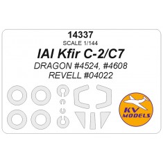 1/144 IAI Kfir C-2/C7 Masks for Dragon #4524/4608/Revell #04022 (canopies and wheels)