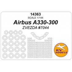1/144 Airbus A330-300 Canopies and Wheels Masks for Zvezda kits