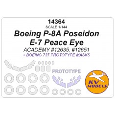 1/144 P-8A Poseidon/E-7 Mask Set (Wheels Mask Incl.) for Academy Kits