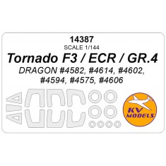 1/144 EU Tornado F3 / ECR / GR.4 Canopies and Wheels Masks for Airfix kits