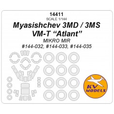 1/144 Myasishchev 3MS/3MD/VM-T Atlan Masks for Mikro Mir (canopies and wheels)