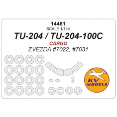 1/144 Tu-204-100C CARGO Masks for Zvezda #7022, #7031
