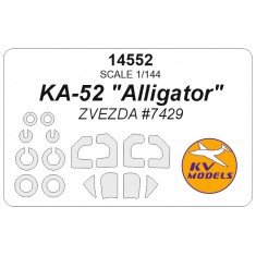 1/144 Kamov Ka-52 Alligator Masks for Zvezda #7429 (canopies and wheels)