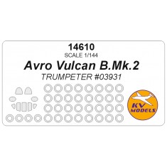 1/144 Avro Vulcan B.Mk.2 Masks for Trumpeter #03931 (canopies and wheels)