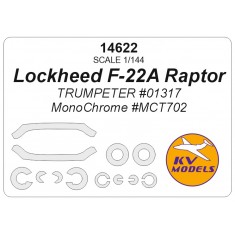 1/144 Lockheed F-22A Raptor Masks for Trumpeter/MonoChrome (canopies and wheels)