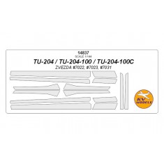 1/144 Tupolev Tu-204-100, Tu-204-100C Masks for Zvezda #7022, #7023, #7031