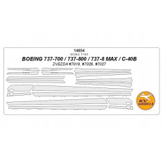 1/144 Boeing 737-700 / 737-800 / 737-8 MAX / C-40B Masks for Zvezda #7019, #7026, #7027