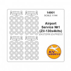 1/144 Airport Service #1 Masks (Zil-130x4kits) Masks for Eastern Express w/Wheels Masks
