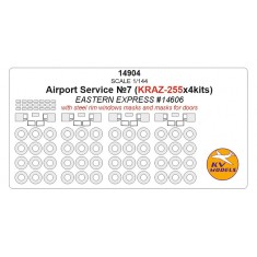 1/144 Airport Service #7 Masks (Kraz-255x4kits) w/Wheels Masks