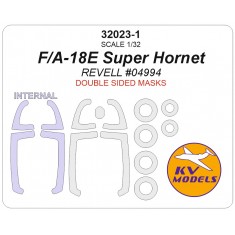 1/32 US F/A-18E Super Hornet Canopies and Wheels Masks for Revell (double-side)