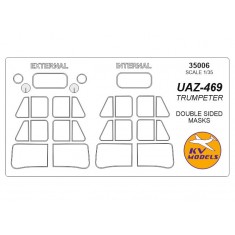 1/35 UAZ-469 Double-sided Paint Masking for Trumpeter kits