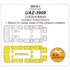 1/35 UAZ-3909 Masks for Zvezda #3644 (Double sided)