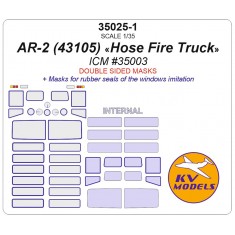 1/35 AR-2 Hose Fire Truck on Kamaz-43105 chassis Masks for ICM #35003 [Double-sided]