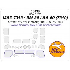 1/35 MAZ-7313 / BM-30 / AA-60 Window Masks for Trumpeter kits