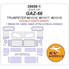 1/35 GAZ-66 Double-Sided Mask Set for Trumpeter Kits