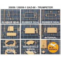 1/35 GAZ-66 Mask Set for Trumpeter Kits
