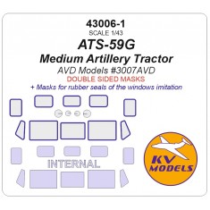 1/43 ATS-59G Medium Artillery Tractor Masks for AVD Models #3007AVD [Double-sided]
