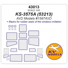 1/43 KS-3575A Crane on Kamaz-53213 Chassis Masks for AVD Models #1597AVD