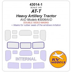 1/43 AT-T Heavy Artillery Tractor Masks for AVD Models #3006AVD [Double-sided]