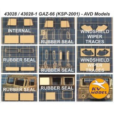 1/43 GAZ-66 KSP-2001 Mask Set for AVD Models Kits