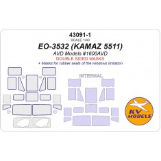 1/43 EO-3532 KAMAZ Double-Sided Mask Set for AVD Models Kits