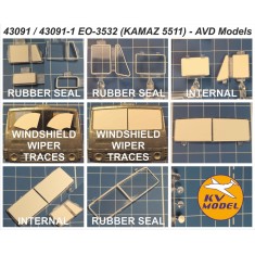 1/43 EO-3532 KAMAZ Mask Set for AVD Models Kits
