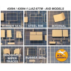 1/43 LiAZ-677M Mask Set for AVD Models Kits