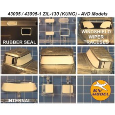 1/43 ZIL-130 KUNG Double-Sided Mask Set for AVD Models Kits