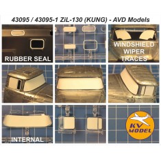 1/43 ZIL-130 KUNG Mask Set for AVD Models Kits