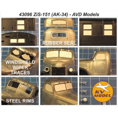 1/43 ZiS-151 AK-34 Mask Set for AVD Models Kits