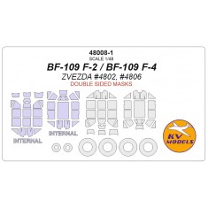 1/48 Bf-109 F-2/F-4 Double-sided Paint Masking for Zvezda #4802, #4806