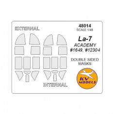 1/48 La-7 Double-sided Paint Masking for Academy #1649, #12304