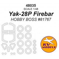 1/48 Yak-28 Firebar Paint Masking for HobbyBoss #81767