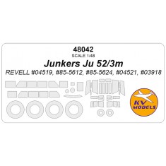 1/48 Junkers Ju 52/3m Masks for Revell (canopies and wheels)