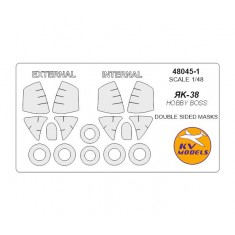 1/48 Yak-38/M Double-sided Masking for HobbyBoss #80362