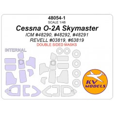 1/48 US Cessna O-2A Skymaster Canopies n Wheels Masks for ICM / Revell (double-side)