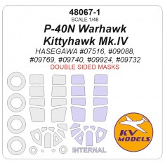 1/48 P-40N Warhawk/Kittyhawk Mk.IV Masks for Hasegawa [Double-sided]