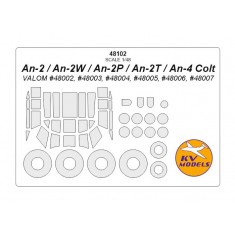 1/48 An-2/2V/2P/2T/4 Colt Masking for Valom #48002-48007