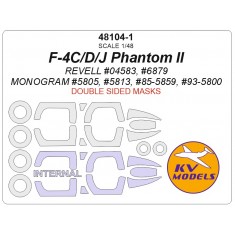 1/48 McDonnell Douglas F-4C/D/J Phantom II Double Sided Masking for Revell/Monogram kits