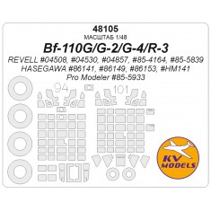 1/48 Bf-110G Mask Set (Wheels Mask Incl.) for Revell/Hasegawa Kits