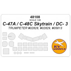 1/48 C-47/DC-3 Mask Set for Trumpeter Kits
