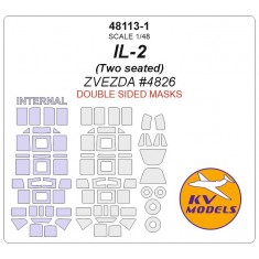 1/48 IL-2 Two Seated version Masks for Zvezda #4826 (Double sided)