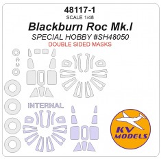 1/48 Blackburn Roc Double-Sided Mask Set (Wheels Mask Incl.) for Special Hobby Kits