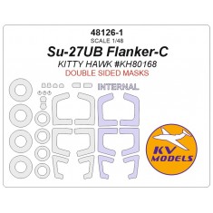 1/48 Sukhoi Su-27UB Flanker-C Double Sided Masking for Kitty Hawk #80168