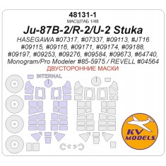 1/48 Ju-87 Stuka Double-Sided Mask Set (Wheels Mask Incl.) for Revell Kits