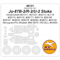 1/48 Ju-87 Stuka Mask Set (Wheels Mask Incl.) for Revell/Hasegawa Kits