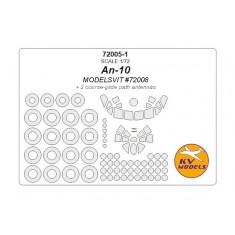 1/72 An-10 Masking w/Wheel Masks for ModelSvit #72008